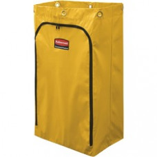 Rubbermaid Commercial 6173 Cleaning Cart 24-Gallon Replacement Bags - 24 gal Capacity - Yellow - Vinyl - 4/Carton - Janitorial Cart