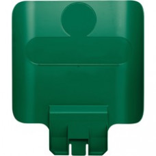 Rubbermaid Commercial Slim Jim Green Recycle Billboard - Green - Plastic - 1 Each