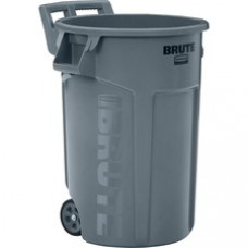 Rubbermaid Commercial Vented Wheeled Brute Container - 44 gal Capacity - Wheels, Ergonomic Handle, Vented - 35.8