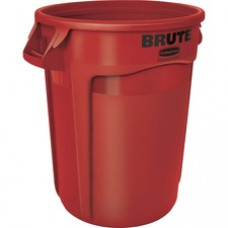Rubbermaid Commercial Brute 32-Gallon Vented Containers - 32 gal Capacity - Round - Warp Resistant, UV Coated, Reinforced, UV Coated, Damage Resistant, Warp Resistant, Heavy Duty, Handle, Tear Resistant, Damage Resistant, Reinforced x 21.9
