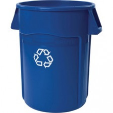 Rubbermaid Commercial Brute 44-Gallon Vented Recycling Container - 44 gal Capacity - Round - Warp Resistant, UV Coated, Reinforced, UV Coated, Damage Resistant, Warp Resistant, Heavy Duty, Handle, Handle, Tear Resistant, Dent Resistant, ... - 31.5