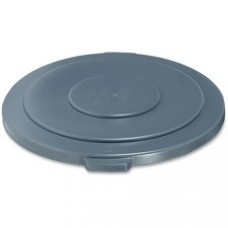 Rubbermaid Commercial Brute 55-gallon Container Lid - Flat - Plastic - 3 / Carton - Gray
