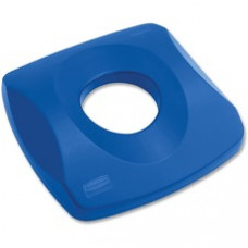Rubbermaid Commercial Untouchable Recylicng Container - Square - Plastic - 1 Each - Blue