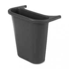 Rubbermaid Commercial Saddlebasket Recycling Side Bin - 1.19 gal Capacity - Rectangular - Chip Resistant, Rust Resistant, Dent Resistant, Easy to Clean - 11.5