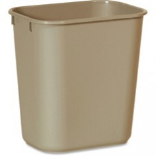 Rubbermaid Commercial Standard Series Wastebaskets - 3.41 gal Capacity - Rectangular - 12.3