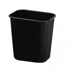 Rubbermaid Commercial Standard Series Wastebaskets - 3.41 gal Capacity - Rectangular - 12.11" Height x 8.1" Width x 11.4" Depth - Polyethylene - Black