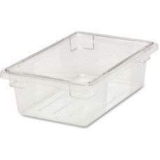 Rubbermaid Commercial 3-1/2 Gallon Clear Food/Tote Box - External Dimensions: 18