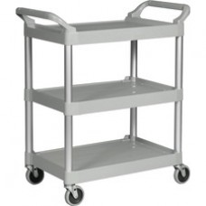 Rubbermaid Commercial 3-Shelf Utility Service Cart - 3 Shelf - 200 lb Capacity - 4