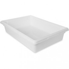 Rubbermaid Commercial 8.5-Galloon Food/Tote Box - Transporting, Storing - Dishwasher Safe - White - Plastic, Polyethylene Body - 1 Each
