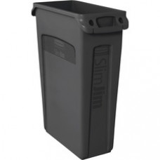 Rubbermaid Commercial Slim Jim 23-Gallon Vented Waste Containers - 23 gal Capacity - Rectangular - Durable - 30