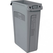 Rubbermaid Commercial Venting Slim Jim Waste Container - 23 gal Capacity - Rectangular - 30