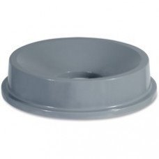 Rubbermaid Commercial Brute 32-Gallon Container Funnel Top Lid - Round - Plastic - 1 Each - Gray