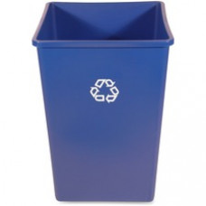 Rubbermaid Commercial Untouchable Square Recycling Container - 35 gal Capacity - Square - Easy to Clean, Weather Resistant, Compact - 6.3