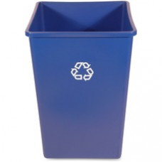 Rubbermaid Commercial Untouchable Square Recycling Container - 35 gal Capacity - Square - Easy to Clean, Weather Resistant, Compact - 27.6
