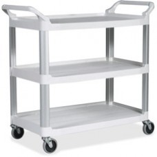 Rubbermaid Commercial Open Sided Utility Cart - 3 Shelf - 300 lb Capacity - 4