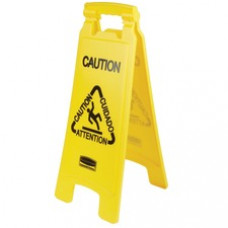 Rubbermaid Commercial Multi-Lingual Caution Floor Sign - 6 / Carton - Caution, Cuidado, Attention Print/Message - 11