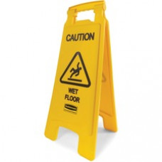 Rubbermaid Commercial Caution Wet Floor Safety Sign - 6 / Carton - Caution Wet Floor Print/Message - 11