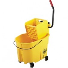 Rubbermaid Commercial Mop Bucket/Wringer Combination - 35 quart - 38.1" x 16" x 23.1" - Plastic, Steel - Yellow