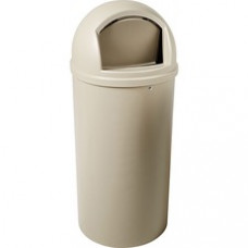 Rubbermaid Commercial Marshal Classic Container - 25 gal Capacity - Round - Manual - Rugged, Dent Resistant, Scratch Resistant - Beige