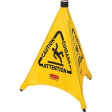 Rubbermaid Commercial Multi-Lingual Caution Safety Cone - 12 / Carton - Caution, Attention, Cuidado Print/Message - 21