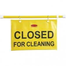 Rubbermaid Commercial Closed For Cleaning Safety Sign - 6 / Carton - Closed for Cleaning Print/Message - 50