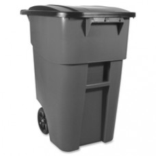 Rubbermaid Commercial Brute Rollout Container with Lid - 50 gal Capacity - Square - 36.2