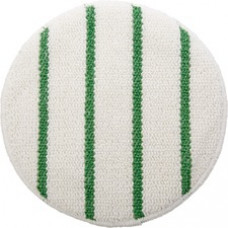 Rubbermaid Commercial Green Stripe Carpet Bonnet - Scrubber Strip - 1 Each - White, Green
