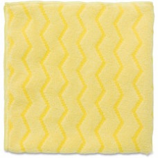 Rubbermaid Commercial HYGEN Microfiber Bathroom Cloth - Cloth - 16" Width x 16" Length - 1 Each - Yellow