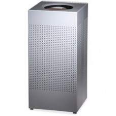Rubbermaid Commercial Silhouettes 16G Waste Container - 16 gal Capacity - Square - Perforated, Fire-Safe, Durable - 30.4