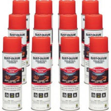 Rust-Oleum Industrial Choice Precision Line Marking Paint - 17 fl oz - 12 / Carton - Safety Red