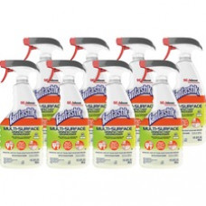 Fantastik Multisurface Disinfectant Degreaser Spray - Spray - 32 fl oz (1 quart) - Fresh Scent - 8 / Carton - Green
