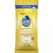 Pledge Enhancing Wipes - Wipe - Lemon Scent - 7