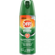 OFF! Deep Woods Insect Repellent - Spray - Kills Ticks, Mosquitoes, Black Flies, Sand Flies, Chiggers, Gnats, Fleas, Flies - 6 fl oz - Green - 12 / Carton