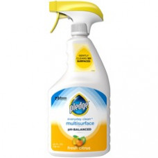 Pledge PH Balanced Multisurface Cleaner Spray - 25 fl oz (0.8 quart) - Fresh Citrus ScentTrigger Bottle - 6 / Pack - White