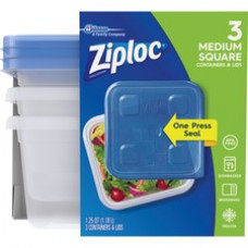 Ziploc® Food Storage Containers - Dishwasher Safe - Microwave Safe - Clear - 3 / Pack