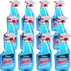 Windex® Glass Cleaner with Ammonia-D - Capped with Trigger - Spray - 32 fl oz (1 quart) - 12 / Carton - Blue