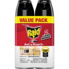 Raid Ant/Roach Killer - Fragrance-Free - Spray - Kills Ants, Cockroaches, Spider - 17.50 fl oz - Clear - 2 / Pack