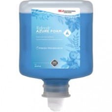SC Johnson Foam Hand Soap - 33.8 fl oz (1000 mL) - Dirt Remover, Kill Germs - Hand - Blue - Anti-irritant, Non-drying - 6 / Carton