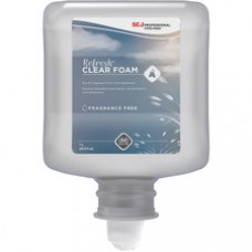 SC Johnson Hypoallergenic Foam Hand Soap - 33.8 fl oz (1000 mL) - Dirt Remover, Kill Germs - Hand - Clear - Unscented, Dye-free, Anti-irritant - 6 / Carton