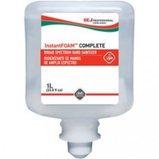 SC Johnson Hand Sanitizer Foam Refill - 33.8 fl oz (1000 mL) - Kill Germs - Hand - Clear - Non-drying, Drip-free, Dye-free, Unscented, Anti-irritant - 6 / Carton