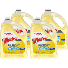 Windex® Multi-Surface Disinfectant Sanitizer Cleaner - Liquid - 128 fl oz (4 quart) - Bottle - 4 / Carton - Yellow