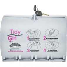 Stout Tidy Girl Feminine Hygiene Bags Dispenser - Smoke Gray - ABS Resin - 1Each - Sanitary