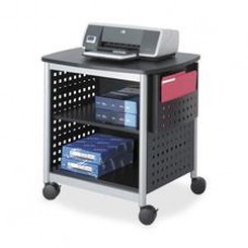 Safco Scoot Desk Side Hole Pattern Printer Stand - 200 lb Load Capacity - 3 x Shelf(ves) - 26.5