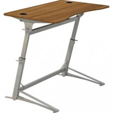 Safco Verve Standing Desk - Laminated, Walnut Top - 42