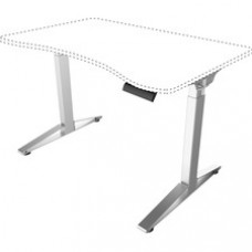 Safco Defy Electric Desk Adjustable Base - Silver Base - 48