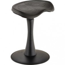 Safco Fidget Active Seating - Ethylene Vinyl Acetate (EVA) Seat - Black - ABS Plastic, Nylon, Steel - 1 Each