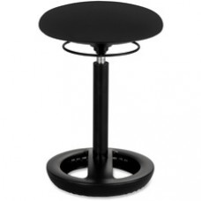 Safco TWIXT Ergo Desk Height Chair - Polypropylene Black, Nylon, Vinyl Seat - Rounded Base - 15