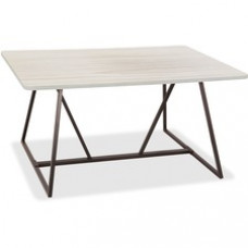 Safco Oasis Sitting-Height Teaming Table - High Pressure Laminate (HPL), White Top - 60