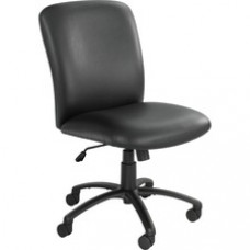 Safco Uber Big and Tall High Back Executive Chair - Vinyl Black, Foam Seat - Black Frame - 5-star Base - 22.25