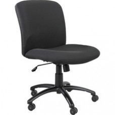 Safco Big & Tall Executive Mid-Back Chair - Foam Black, Polyester Seat - Black Frame - 5-star Base - Black - 22.25
